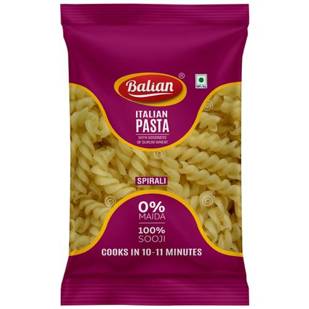 Italian Pasta Spirali - Durum Wheat, 100% Sooji, Nutritious