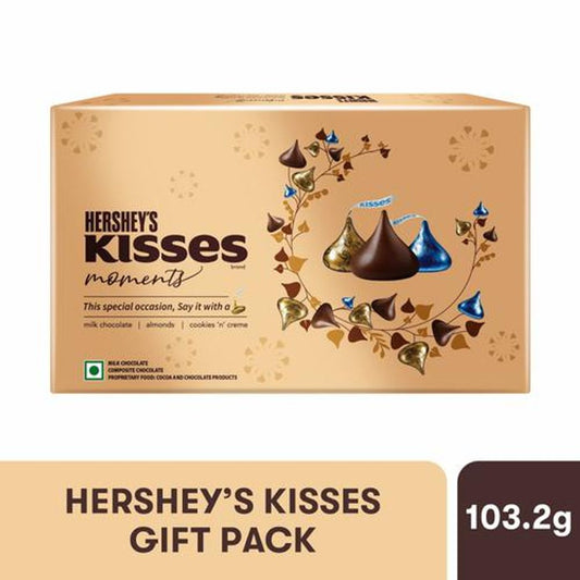 Kisses Everyday Moments Gift Pack - Milk Chocolate, Almonds, Cookies N Creme