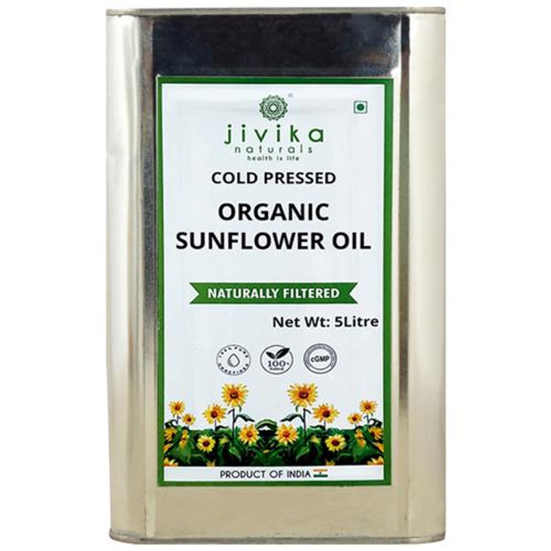 Organic Sunflower Oil - Cold Pressed, Naturally Filtered, For Healthy Heart