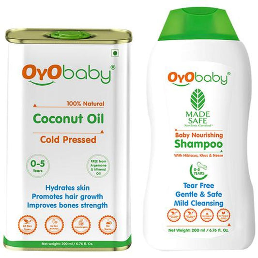 New Born Combo - Nourishing Shampoo & Cold-Pressed Coconut Oil, 0-5 Years