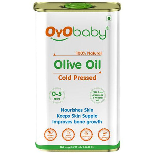 Olive Oil - Cold-Pressed, Natural, Nourishes Skin, Improves Bones, For Baby Massage