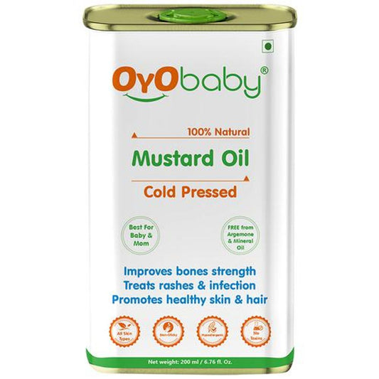 Cold Pressed Mustard Oil - Natural, Improves Bones & Muscles, Nourishes Skin & Hair