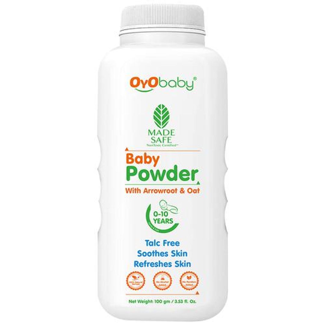 Baby Powder - Arrowroot & Oat, Talc-Free, Soothes & Refreshes Skin, 0-10 Years