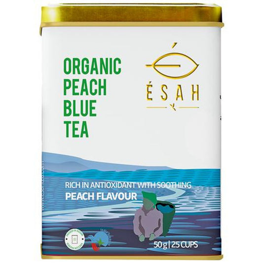 Organic Peach Blue Tea - Rich In Antioxidants, Refreshing & Aromatic