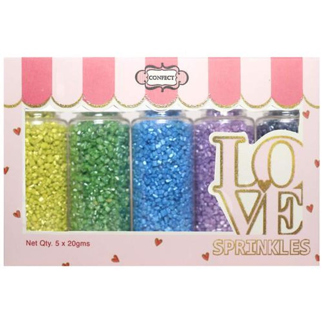 Sparkling Sugar - Love Sprinkles, For Baking, 100% Vegetarian & Gluten Free