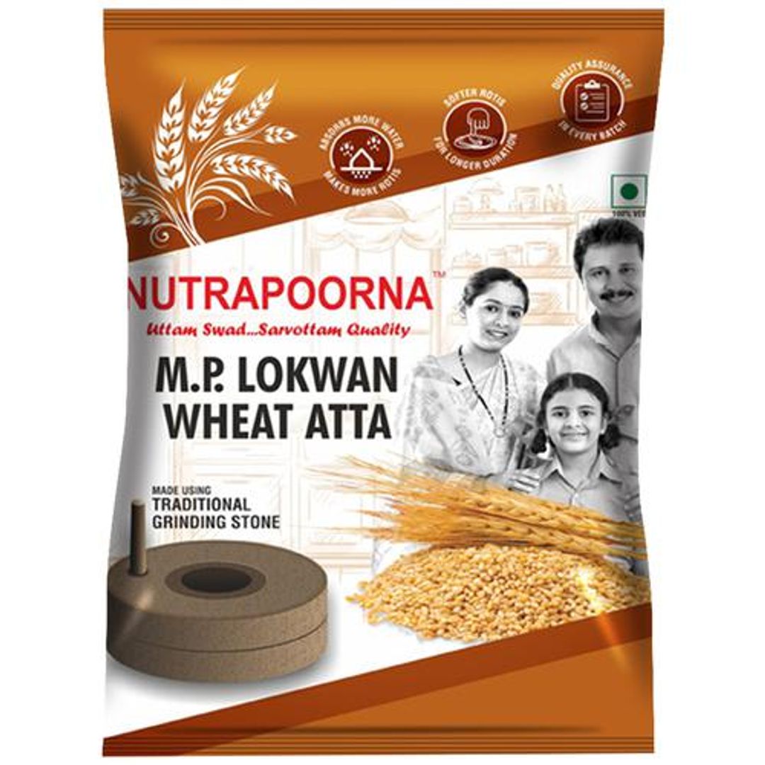 M.P Lokwan Wheat Atta - Premium, Fresh, Rich In Nutrients, No Preservatives - TOKO CART