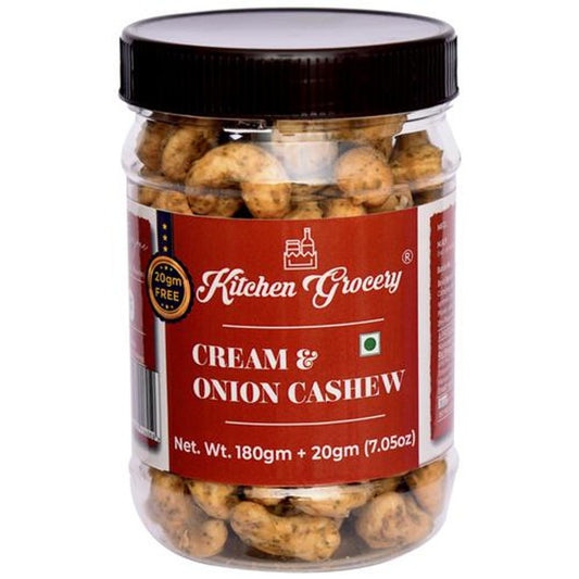 Cream & Onion Cashew - Salty & Sweet Flavour, Rich In Protein & Fibre