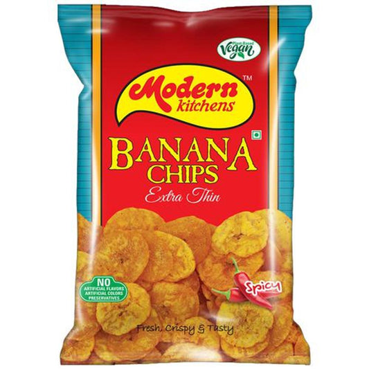 Banana Chips - Spicy, Vegan, Extra Thin, Fresh, Crispy, No Preservatives