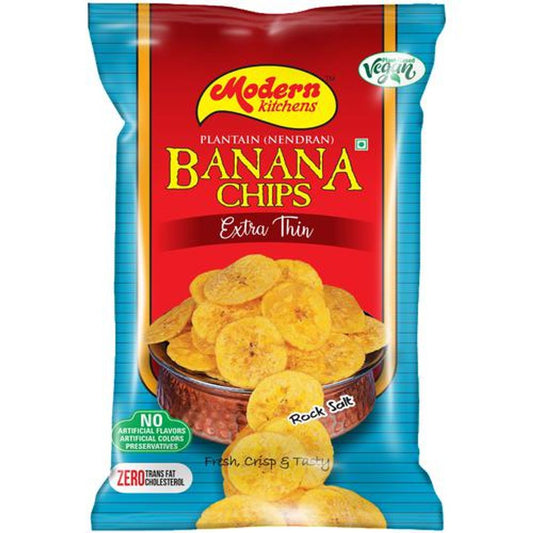 Banana Chips - Salted, Vegan, Extra Thin, Fresh, Crispy, No Preservatives