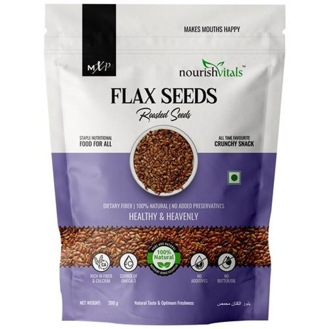 Flax Roasted Seeds - Rich In Fiber & Calcium, Source Of Omega 3, No Added Preservatives