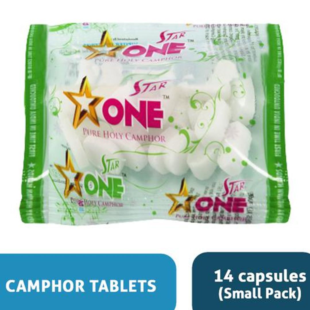 Pure Camphor Tablets - Refreshing Aroma, Leaves No Residue