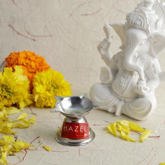 Stainless Steel Diya Panchvati - Silver, Beautiful & Durable, For Decoration