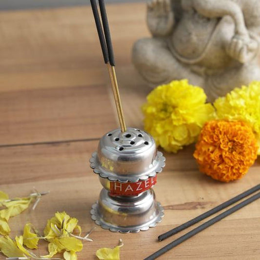 Stainless Steel Agarbati Holder Agardan Big Incense Stick Holder For Religious Purpose