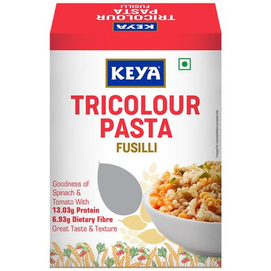 Tricolour Fusilli Pasta - Goodness Of Spinach & Tomato, Rich In Protein & Fibre