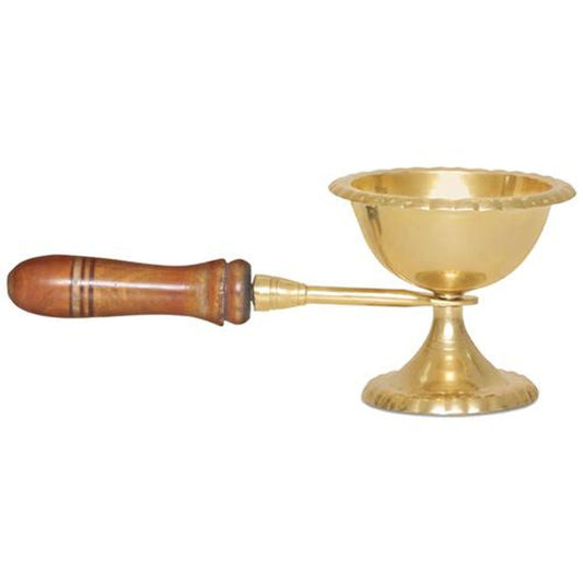 Nitya Brass Dhoop Daani/Incense Holder - Puja Essential, Durable