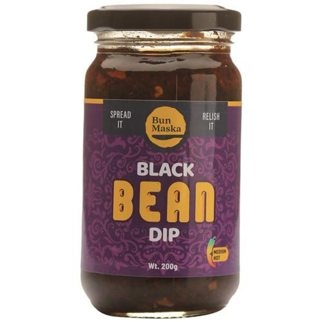 Black Bean Dip - Spread, Mild Taste, Rich In Flavour, Thick & Chunky