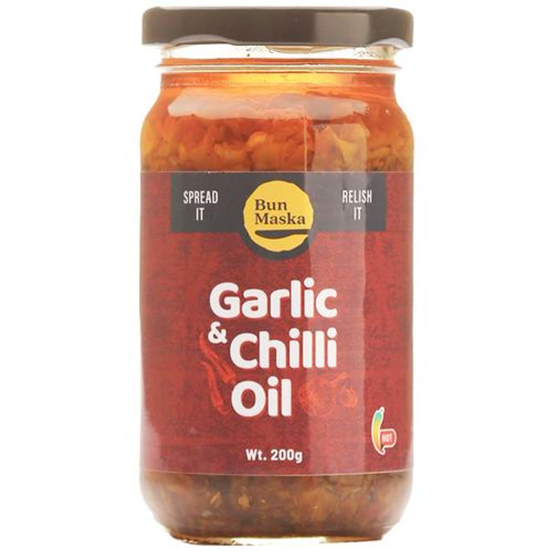 Garlic & Chilli Oil - Spread, Tangy, Savoury, Thick & Chunky