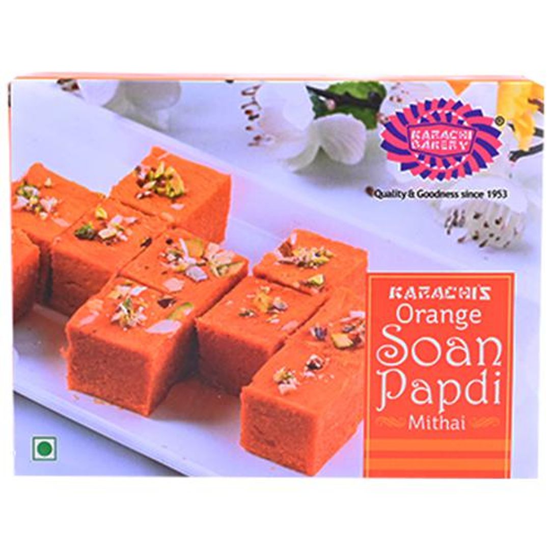 Orange Soan Papdi Mithai - Authentic, Rich, Traditional Sweet