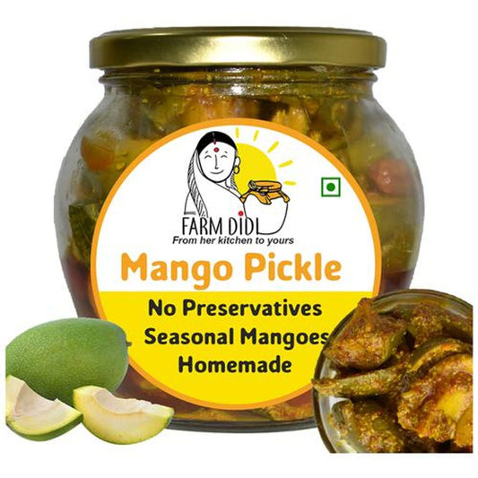 Mango Pickle/Aam Ka Achar - No Preservatives, Homemade, Organically Processed