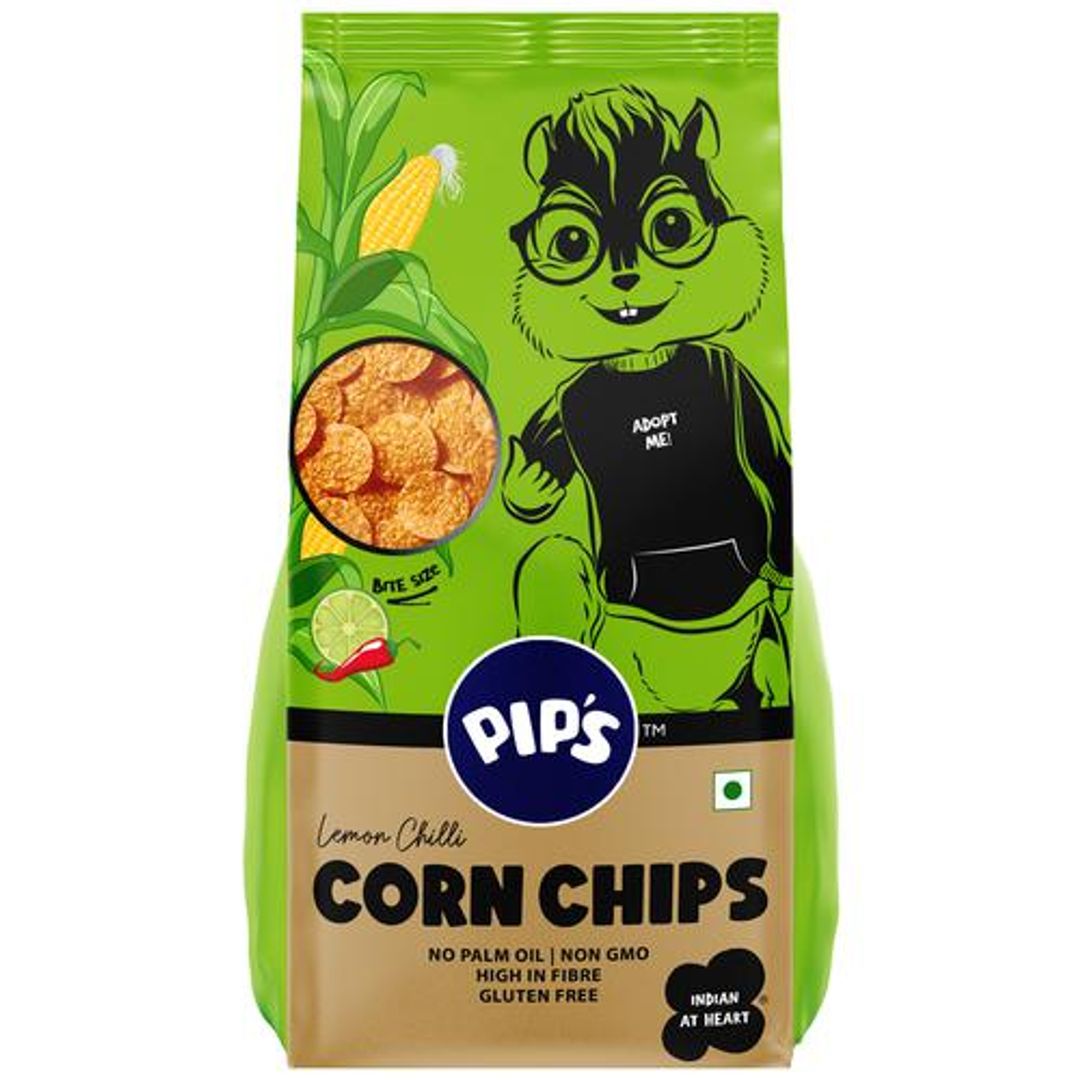 Corn Chips - Lemon Chilli, High In Fibre, Gluten Free, Non GMO, No Palm Oil