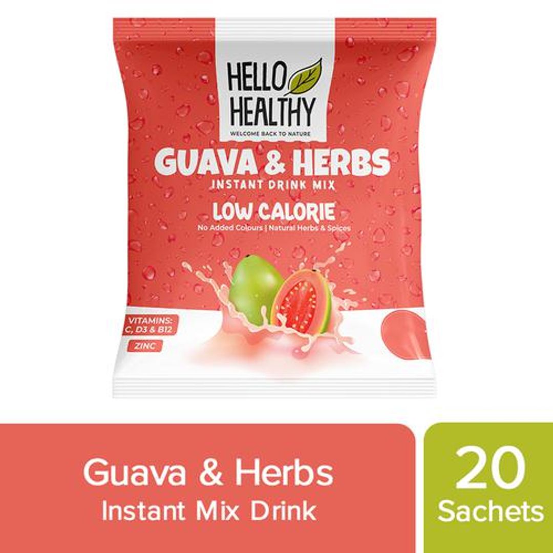 Guava & Herbs Instant Drink Mix - Low Calorie, No Added Colours, Rich In Vitamins