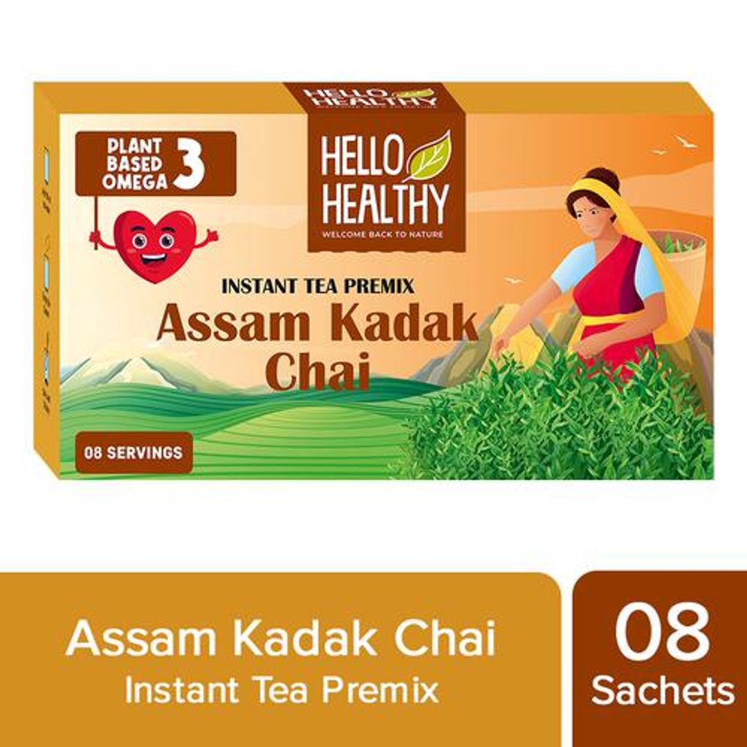 Instant Tea Premix/Assam Kadak Chai - Plant-Based Rich In Omega 3