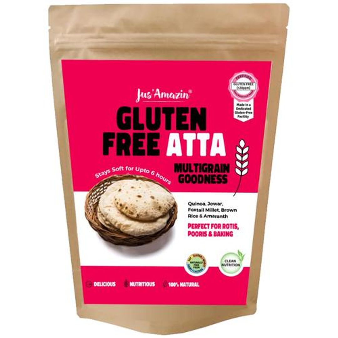 Gluten Free Atta For Rotis, Pooris & Baking - Multigrain, Millets, Quinoa & Amaranth, 100% Natural