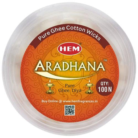 Aradhana Pure Ghee Cotton Wicks/Diya - Perfect For Daily Puja