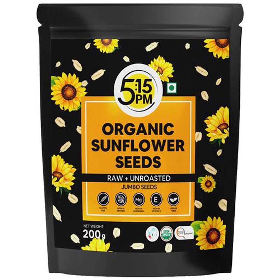 Organic Sunflower Seeds - Raw For Eating, High In Protein & Fibre, Natural, Raw & Unroasted