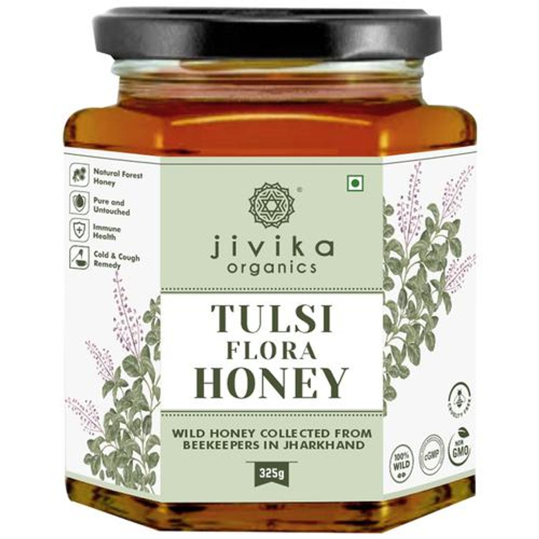 Organic Tulsi Flora Honey - 100% Wild, Pure & Untouched, Non-GMO