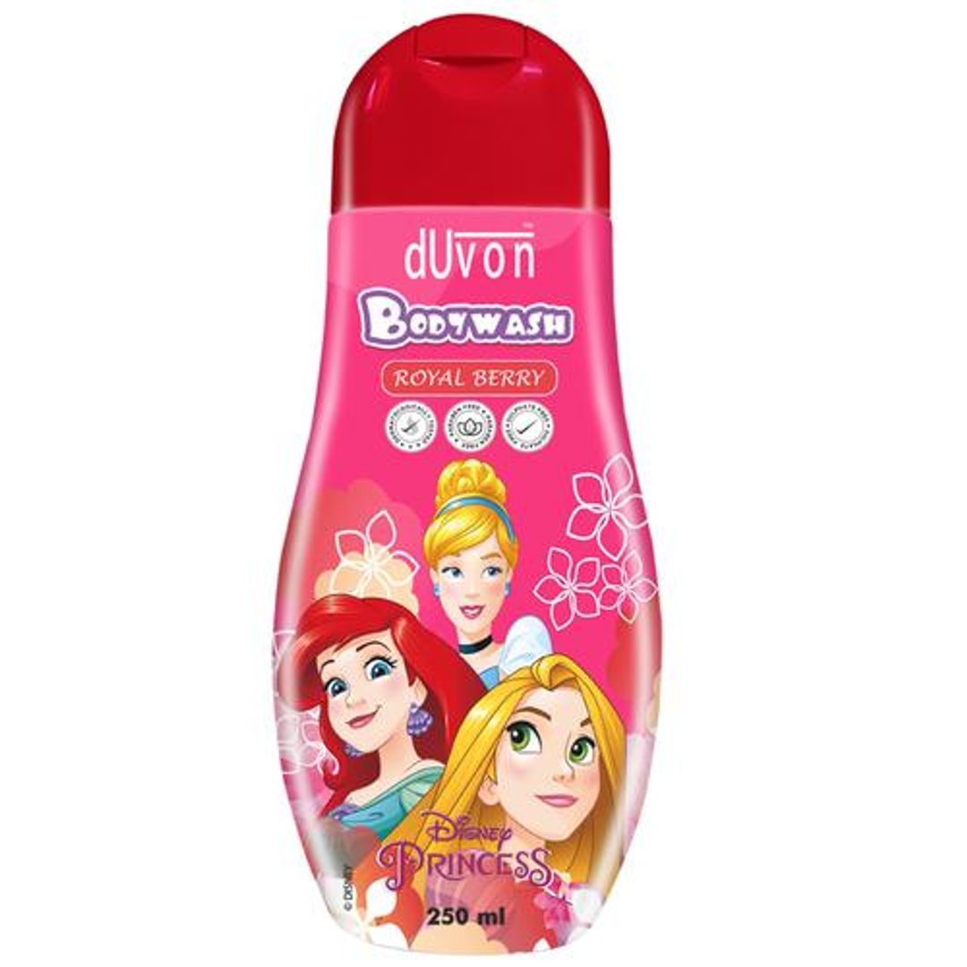 Disney Princess Body Wash - Royal Berry, For Girl Kids, Paraben/Sulphate Free, Dermatologically Tested