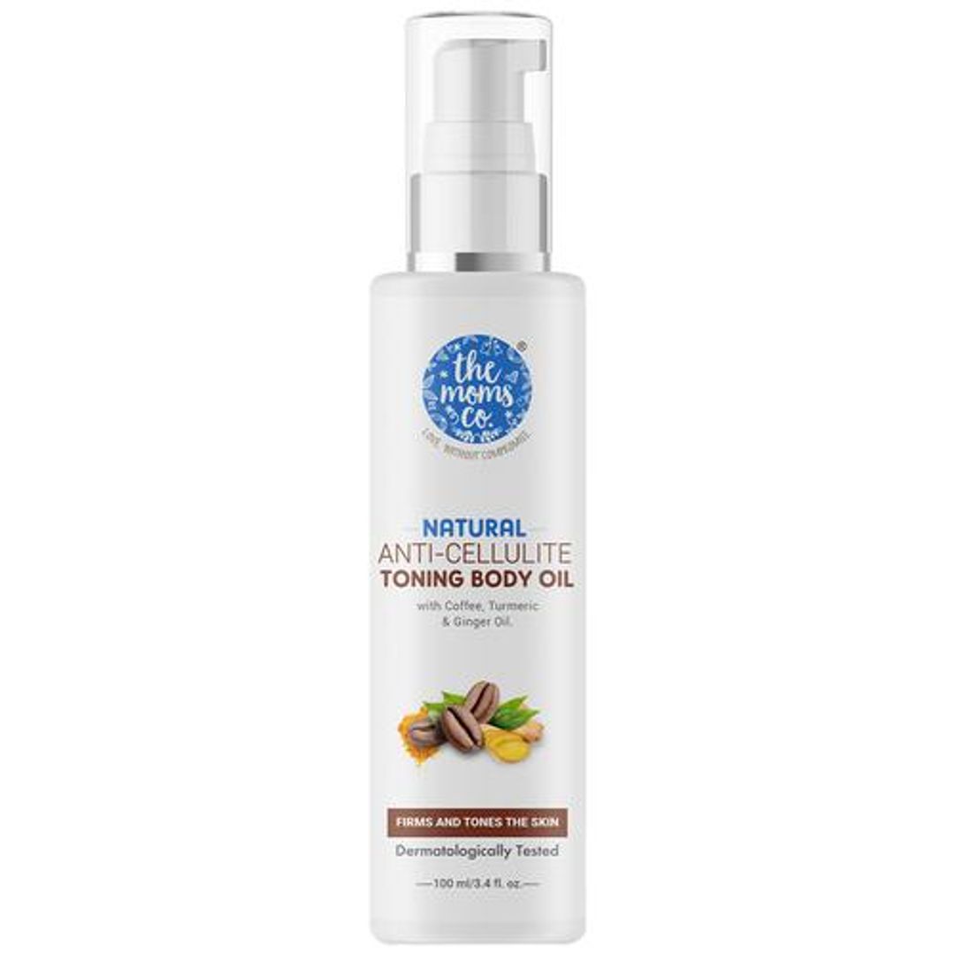 Natural Anti-Cellulite Toning Body Oil - Coffee, Turmeric & Ginger Oil, Tightens, Firms, Tones Skin