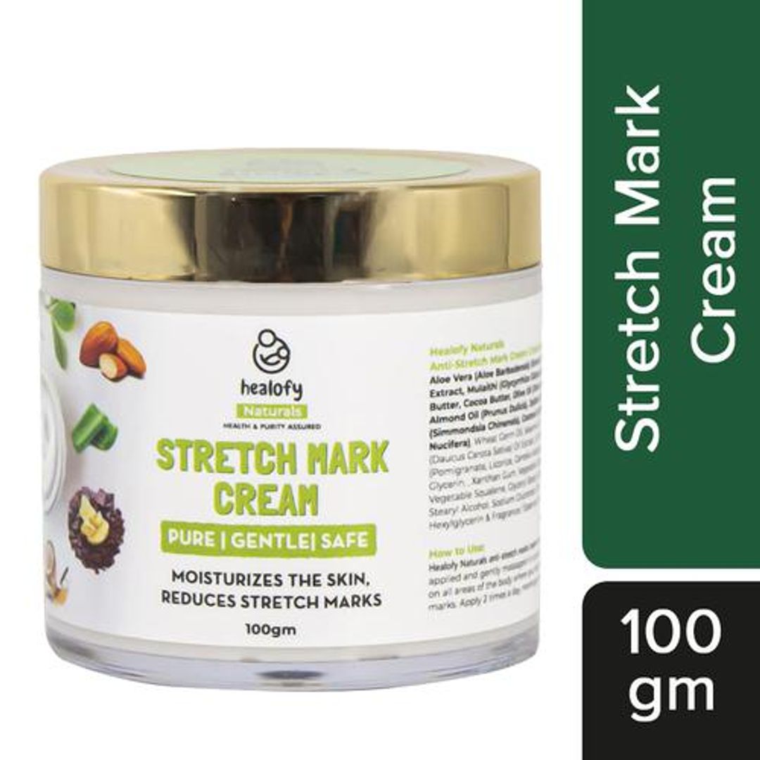 Stretch Mark Cream - Pure, Gentle & Safe, Moisturises Skin, Reduces Itching