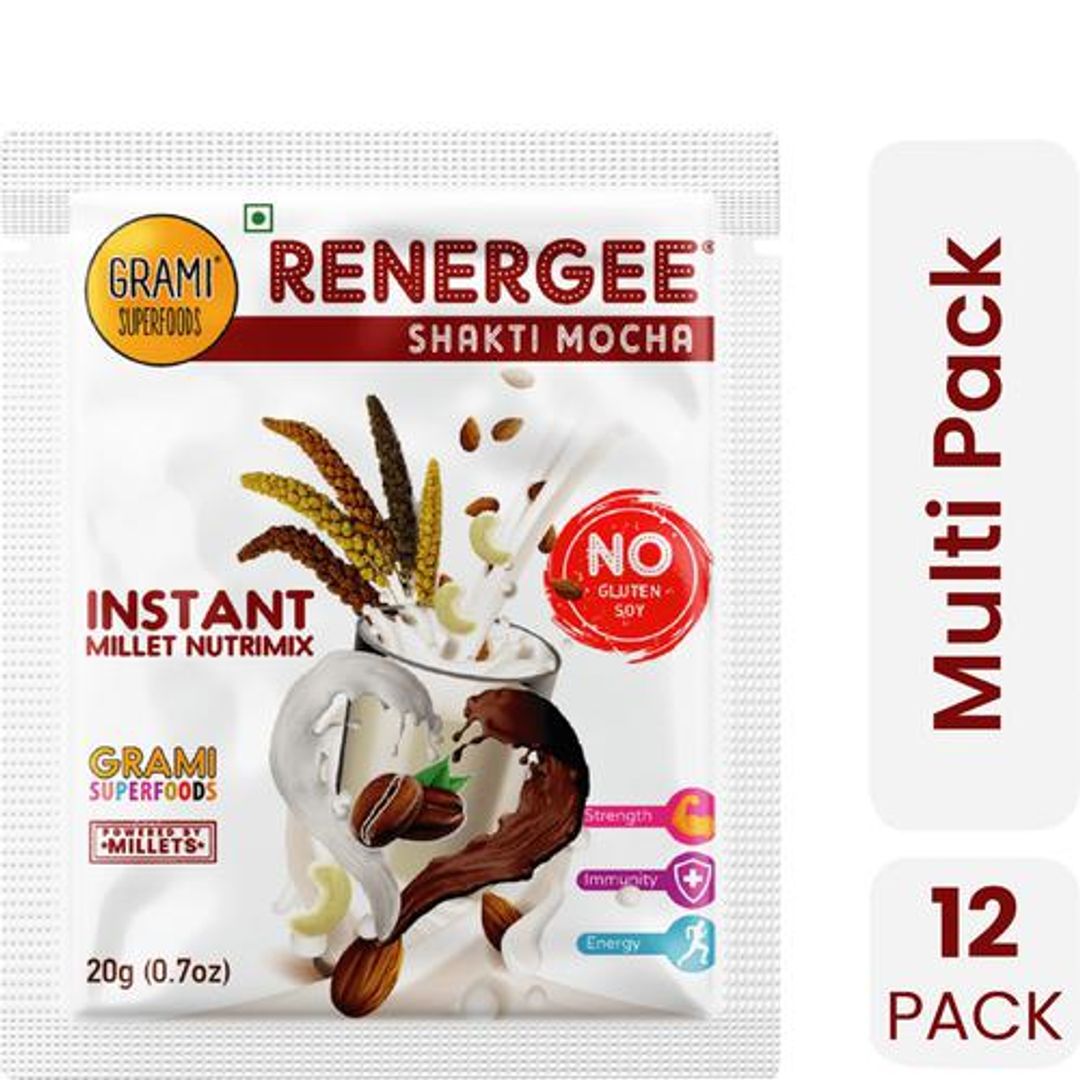 Renergee Shakti Mocha Instant Millet Nutrimix - Gluten Free, Provides Energy