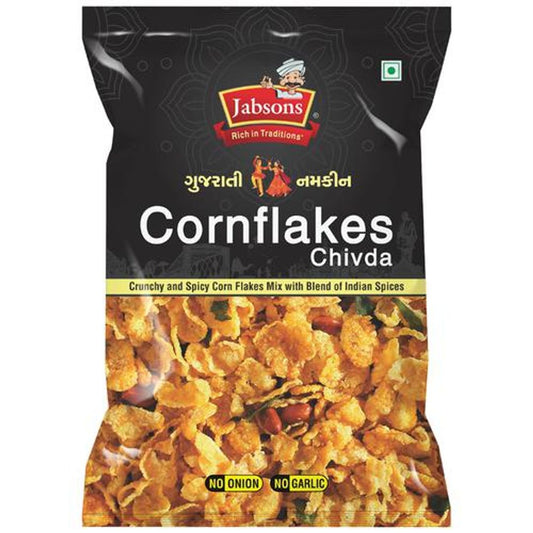 Gujarati Namkeen - Cornflakes Chivda, Blend Of Indian Spices, Crunchy & Spicy