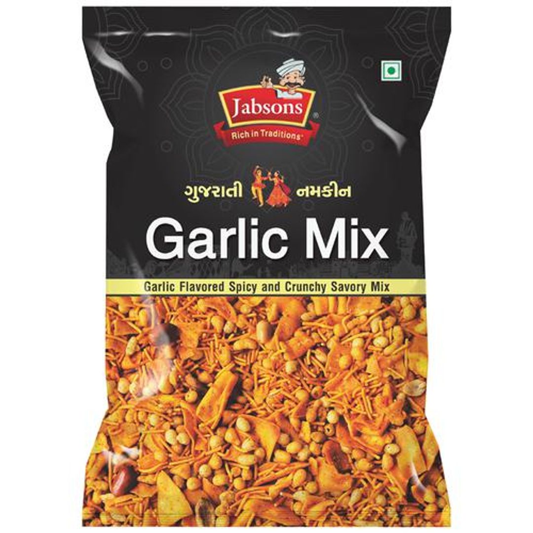 Gujarati Namkeen - Garlic Mix, Spicy, Crunchy & Savoury Snack