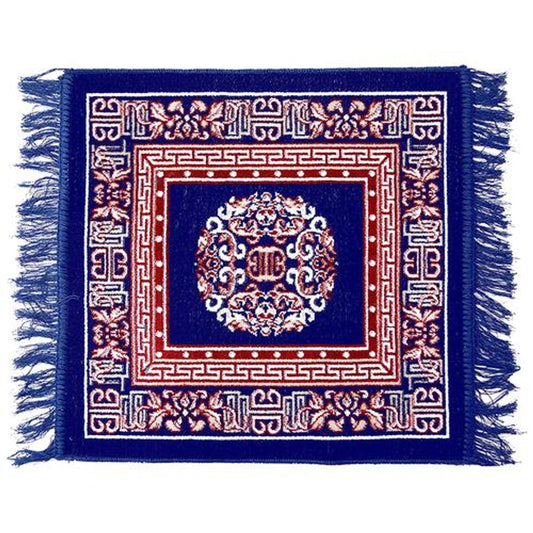 Prayer Mat/Aasan - Blue, Velvet Polyester, 46 cm, For Multipurpose, Easy To Carry