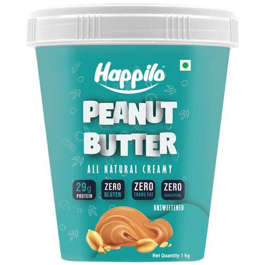 All Natural Peanut Butter - Creamy, Unsweetened, High In Protein, Gluten Free