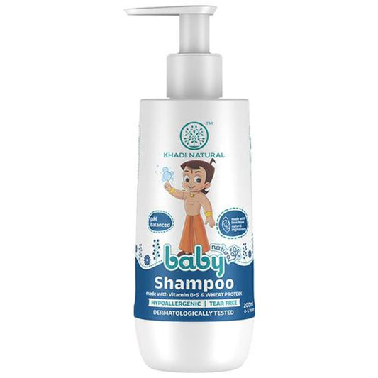 Baby Shampoo - With Vitamin B-5 & Wheat Protein, Tear Free, SLS & Paraben Free, For 0-5 Years