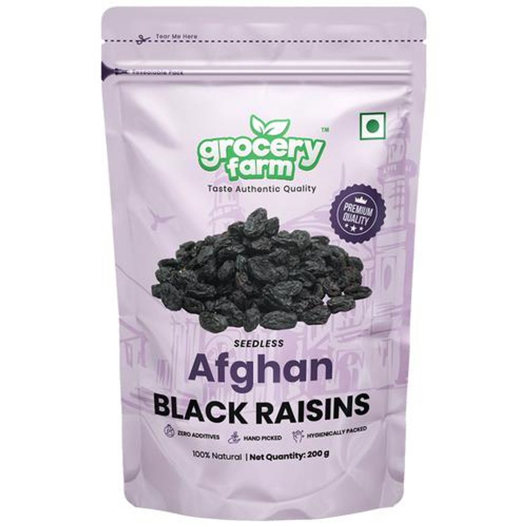 Afghan Black Raisins - Seedless, 100% Natural, Premium & Healthy, No Additives