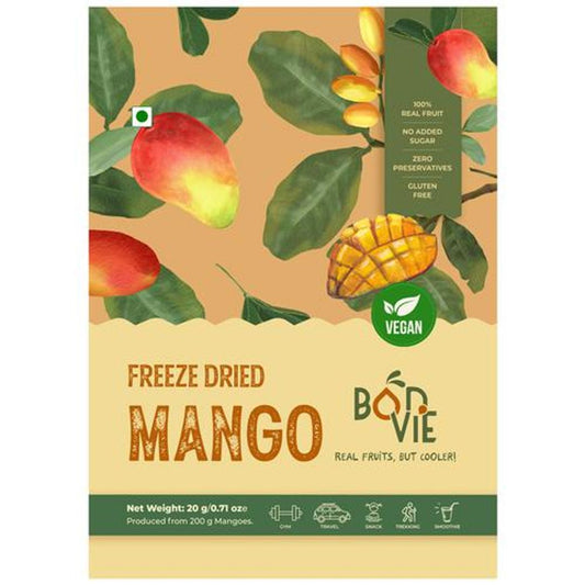 Freeze Dried Mango - 100% Real Fruit, Vegan, No Sugar, Gluten Free