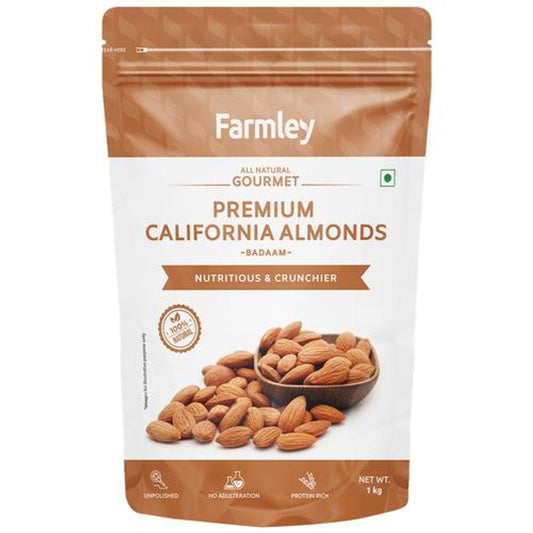 Premium California Almonds - Rich In Protein, Unpolished, No Adulteration