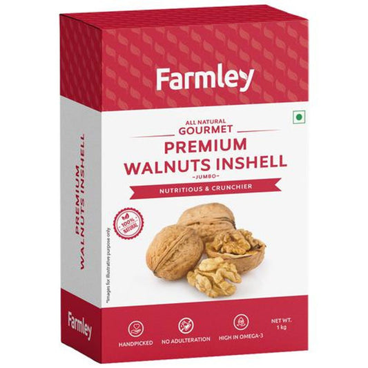 Premium Jumbo Inshell Walnut - Akhrot, Dry Fruits, Walnut With Shell, Natural Handpicked Akhrot Giri, Rich in Proteins & Antioxidants