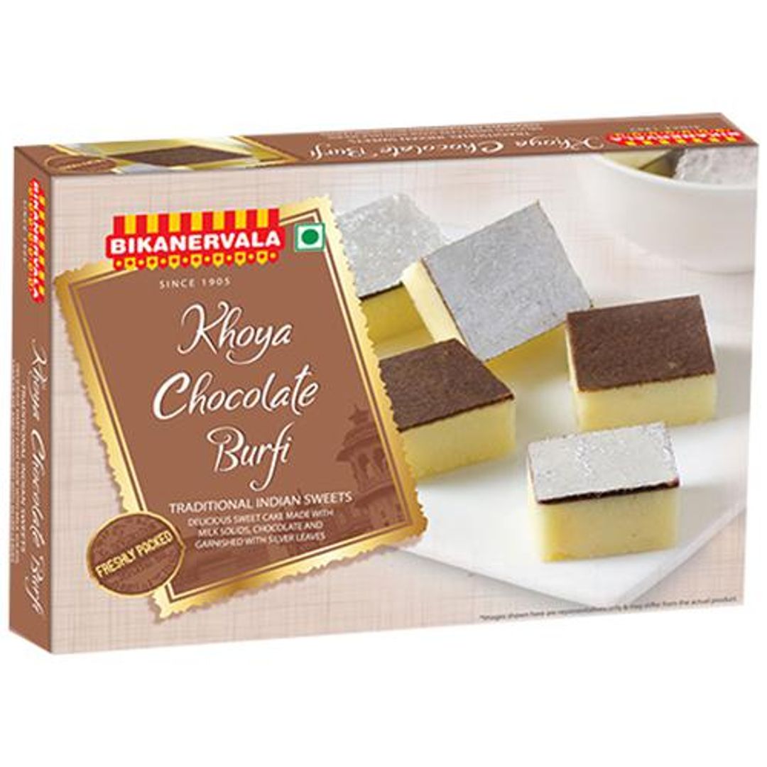 Khoya Chocolate Burfi - Traditional Indian Sweets, Freshly Packed