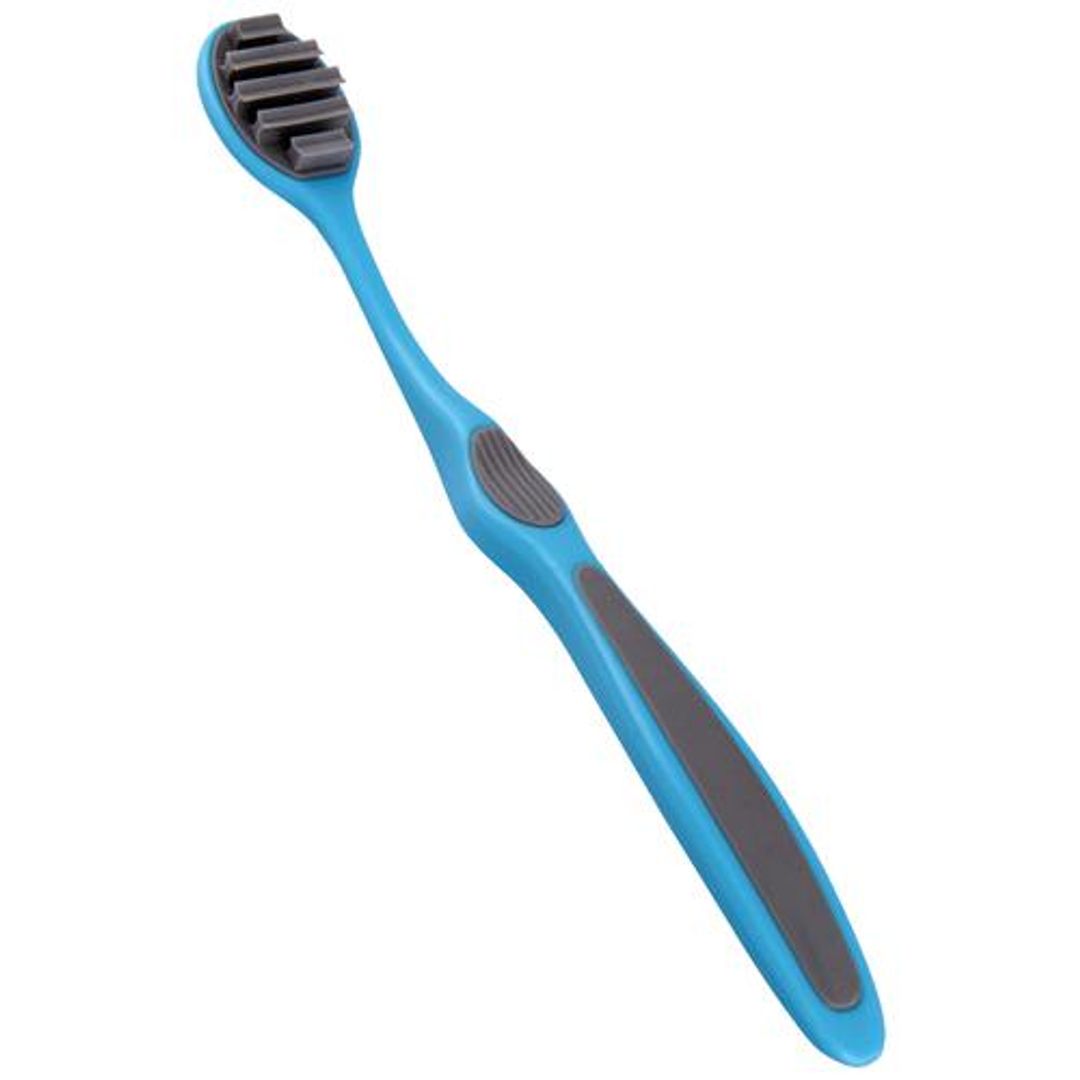 T+ Tongue Cleaner - Rubber Scrapper, Blue, Strong Cleaning Action