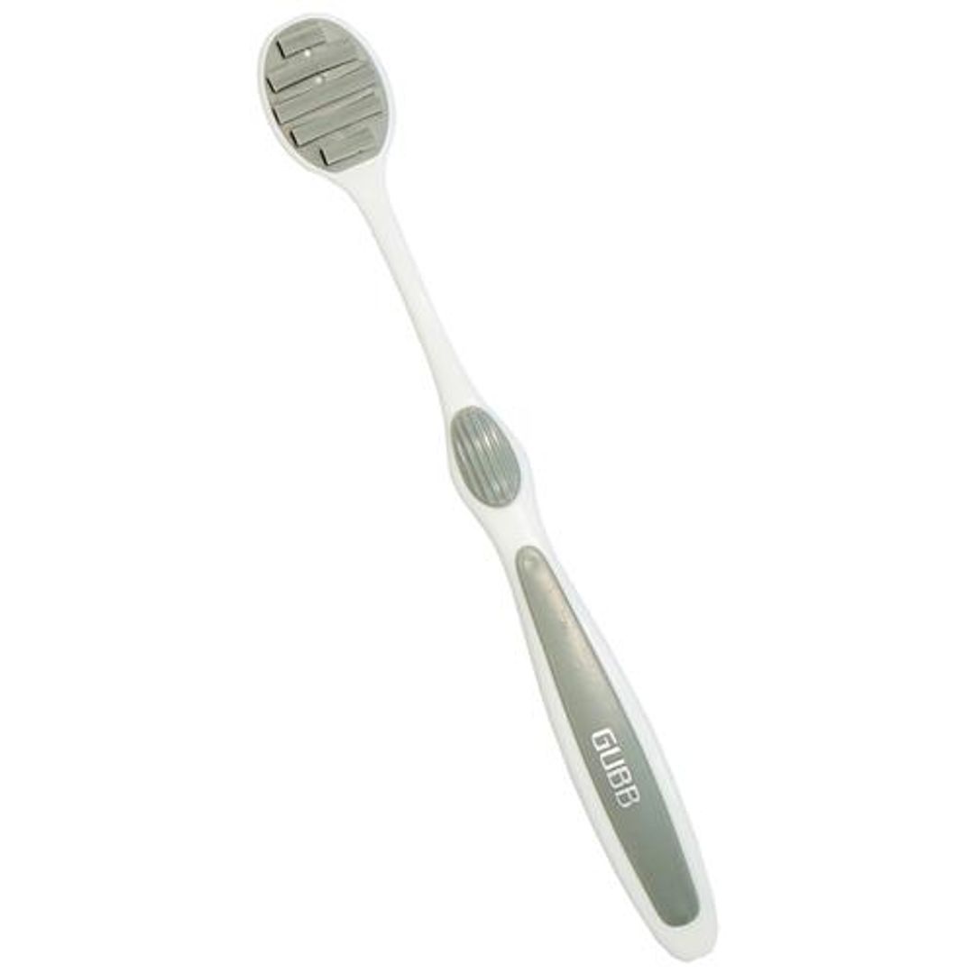 T+ Tongue Cleaner - Rubber Scrapper, Grey, Strong Cleaning Action