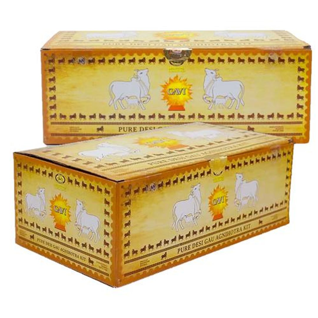 Gavi Pure Desi Gau Agnihotra Kit - For Religious & Puja Purposes