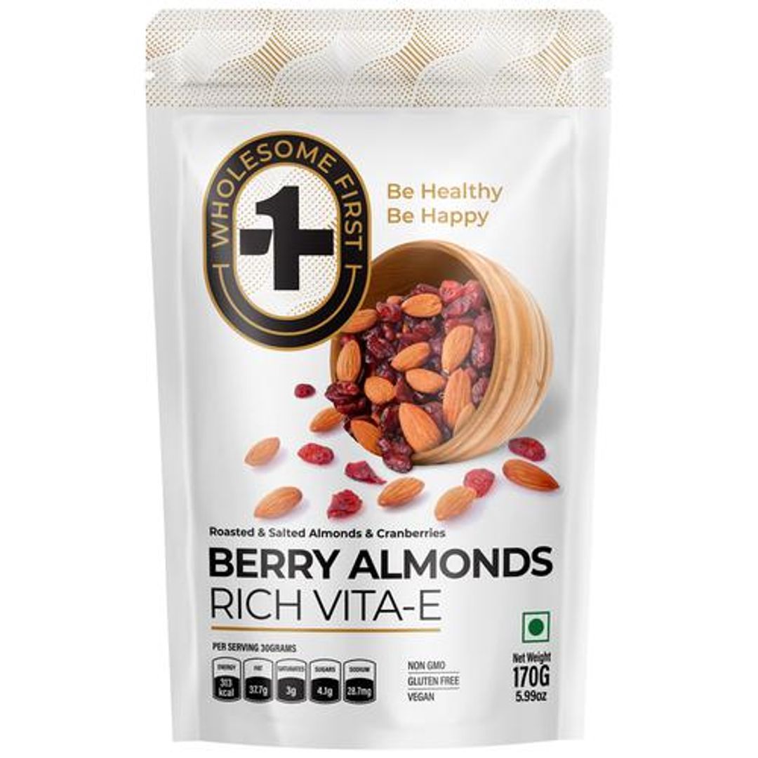 Berry Almonds Roasted & Salted - Rich In Vitamin E, Fibre & Protein