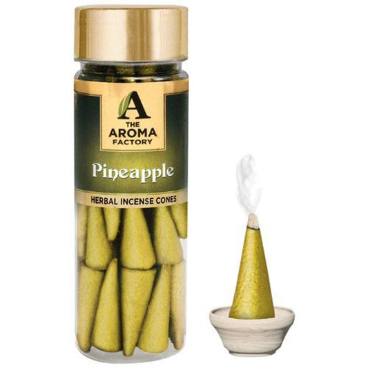 Herbal Incense/Dhoop Cones - Pineapple, 0% Charcoal, Aromatic