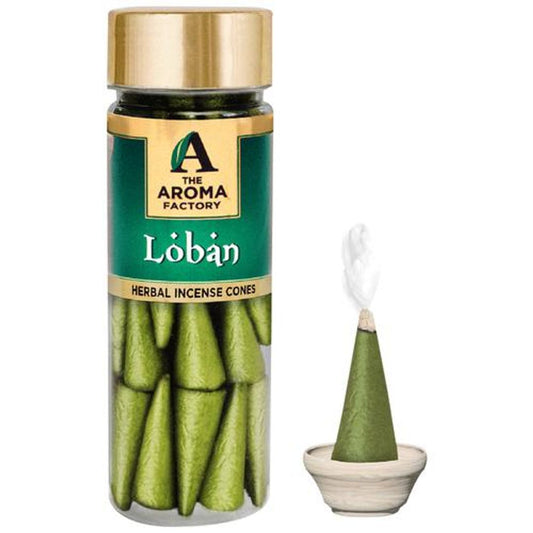 Herbal Incense/Dhoop Cones - Loban, 0% Charcoal, Aromatic